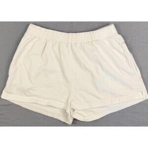 Brandy Melville Shorts Womens Cream Elastic Waist Lounge Athletic Casual